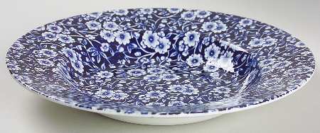 Calico Blue (Burleigh Stamp) Large Rim Soup Bowl