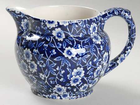 Calico Blue (Burleigh Stamp) Small Dutch Jug