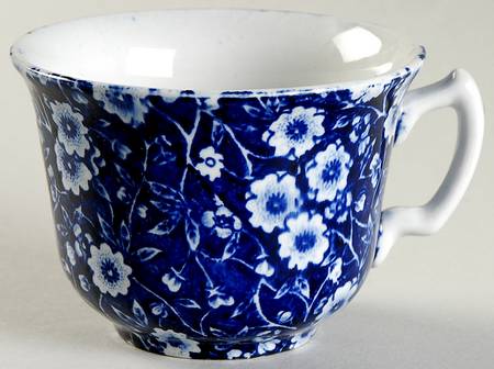 Calico Blue (Burleigh Stamp) Flat Cup