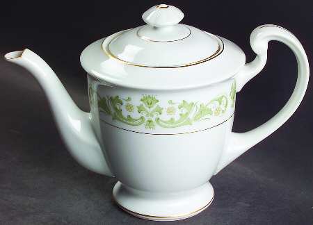 Contessa Green Teapot & Lid