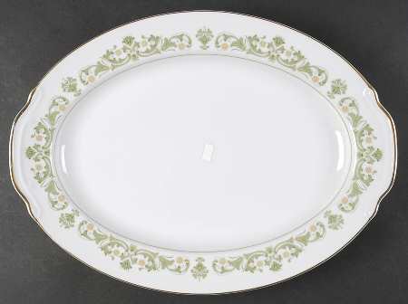Contessa Green 16" Oval Serving Platter