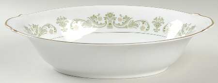 Contessa Green 10" Oval Vegetable Bowl