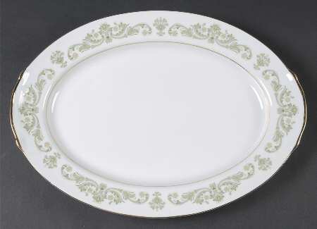Contessa Green 14" Oval Serving Platter