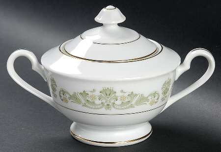 Contessa Green Sugar Bowl & Lid