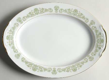 Contessa Green 12" Oval Serving Platter