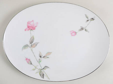 Dawn Rose 14" Oval Serving Platter