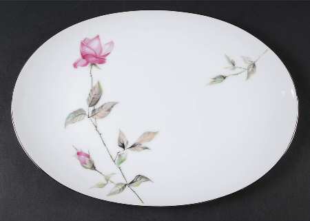 Dawn Rose 12" Oval Serving Platter