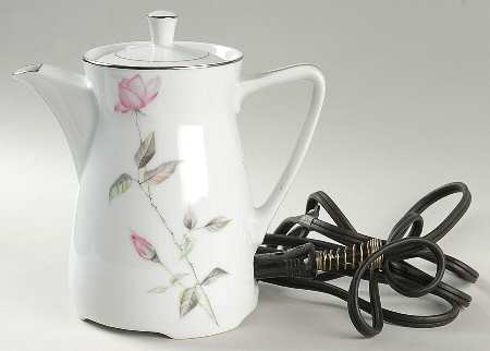 Dawn Rose Electric Coffee Pot & Lid with Cord