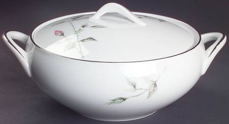 Dawn Rose Round Covered Vegetable