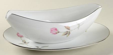 Dawn Rose Gravy Boat & Underplate/Relish