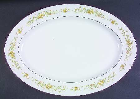 Mayfair (Platinum Trim) 16" Oval Serving Platter