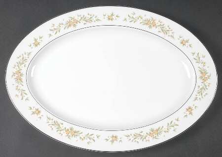 Mayfair (Platinum Trim) 14" Oval Serving Platter