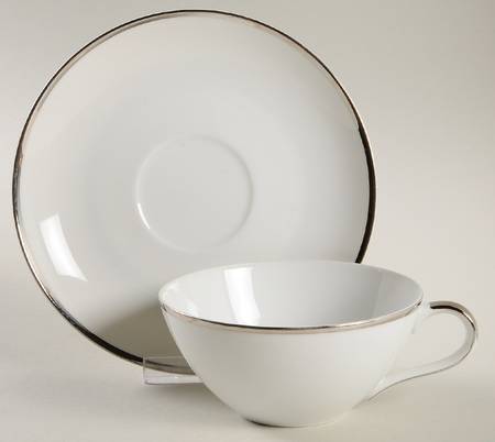 Moonglow Flat Cup & Saucer Set