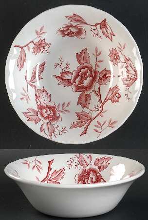 Pink Flora Coupe Cereal Bowl
