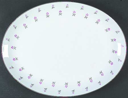 Rosette 16" Oval Serving Platter