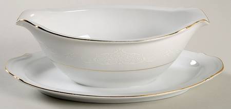 Tapestry Gravy Boat with Attached Underplate