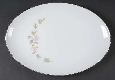 Tudor Rose 14" Oval Serving Platter
