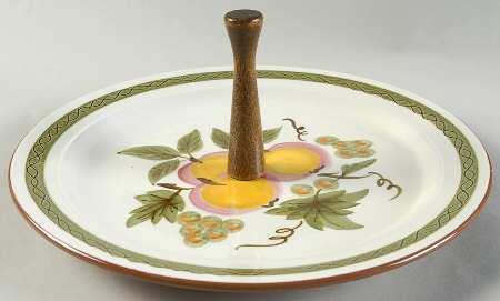 Apple Delight Round Serving Plate with Handle (DP) by Stangl