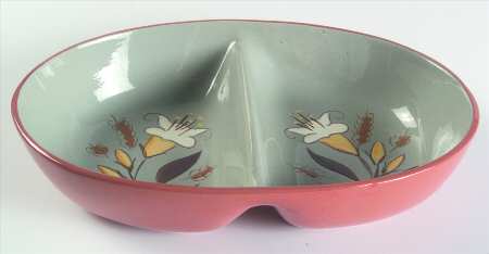 Golden Harvest 10" Oval Divided Vegetable Bowl by Stangl