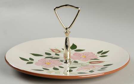 Wild Rose Round Serving Plate with Handle (DP) by Stangl