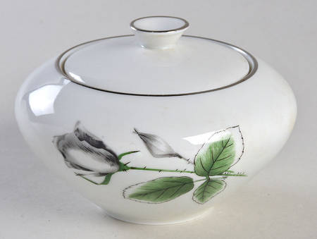Midnight Rose Sugar Bowl & Lid
