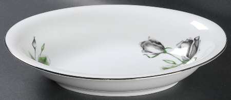 Midnight Rose 10" Oval Vegetable Bowl