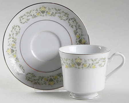 Florentine Footed Cup & Saucer Set