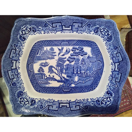 Willow Blue (Smooth) 13" Rectangular Serving Platter