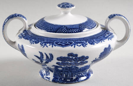 Willow Blue (Smooth) Sugar Bowl & Lid