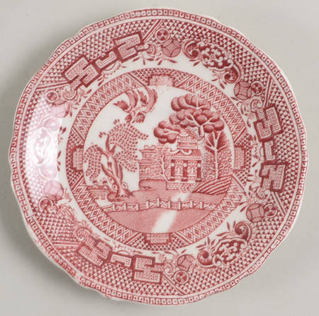 Willow Red Saucer for Demitasse Cup