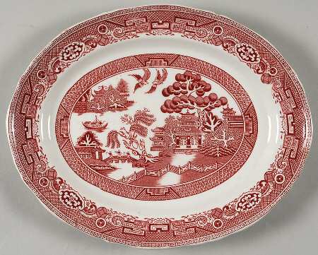 Willow Red 12" Oval Serving Platter