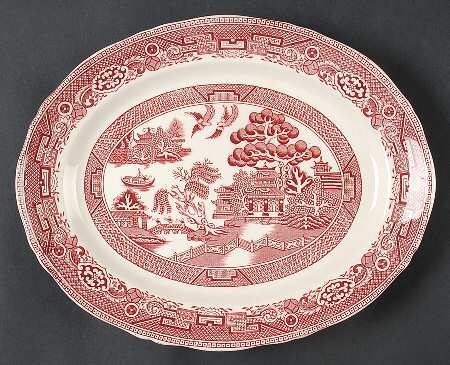 Willow Red 11" Oval Serving Platter