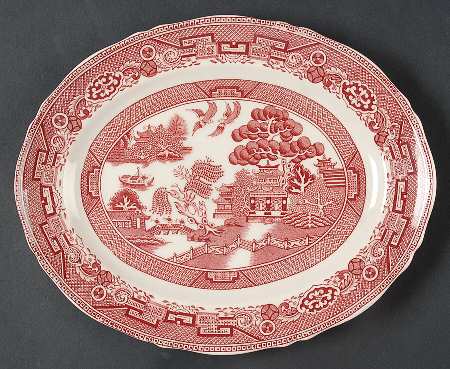Willow Red 10" Oval Serving Platter