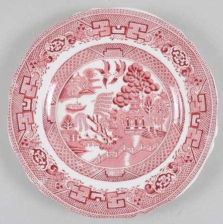Willow Red Luncheon Plate