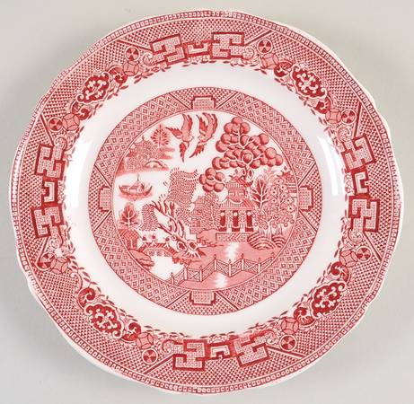 Willow Red Salad Plate
