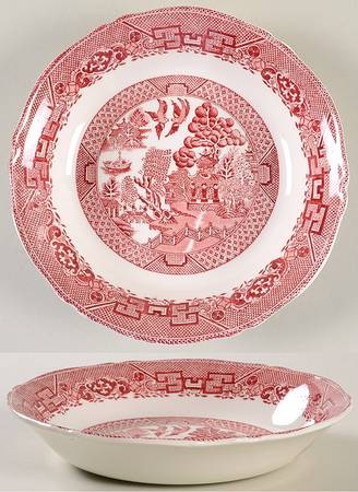 Willow Red Coupe Soup Bowl