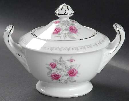 Dawn Rose Sugar Bowl & Lid by Summit