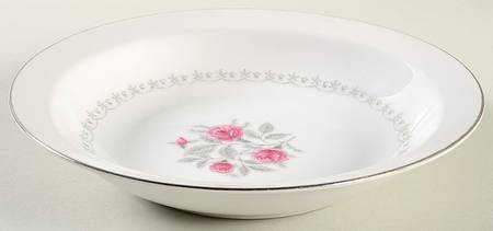 Dawn Rose Rim Soup Bowl by Summit