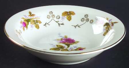 Moss Rose Rim Fruit/Dessert (Sauce) Bowl