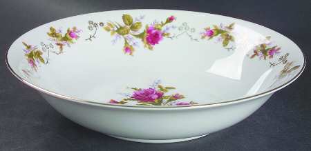Moss Rose 9" Round Vegetable Bowl