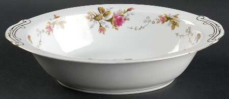 Moss Rose 10" Oval Vegetable Bowl