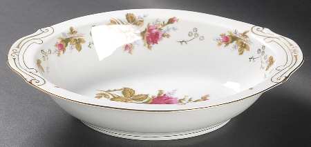 Moss Rose 9" Oval Vegetable Bowl