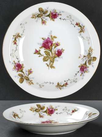 Moss Rose Rim Soup Bowl