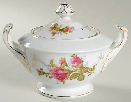 Moss Rose Sugar Bowl & Lid