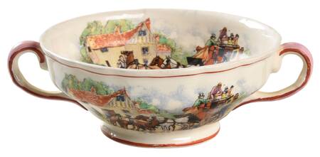 Coaching Days Footed Cream Soup Bowl