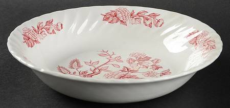 Indian Tree Pink Coupe Soup Bowl