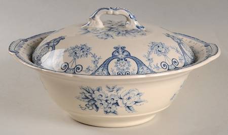 Kent Blue Round Covered Vegetable