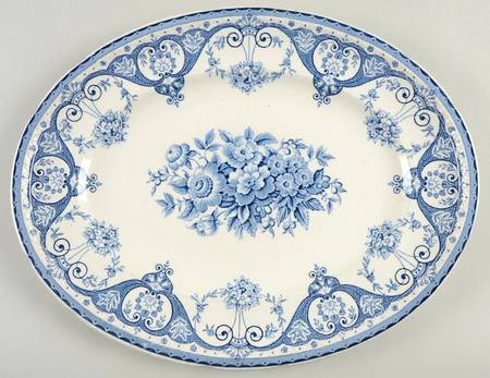 Kent Blue 12" Oval Serving Platter