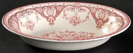 Kent Pink 9" Oval Vegetable Bowl