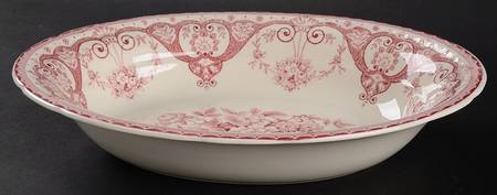Kent Pink 10" Oval Vegetable Bowl